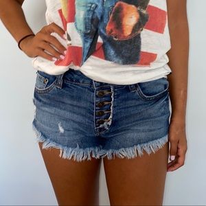 Botton Fly Jean Short